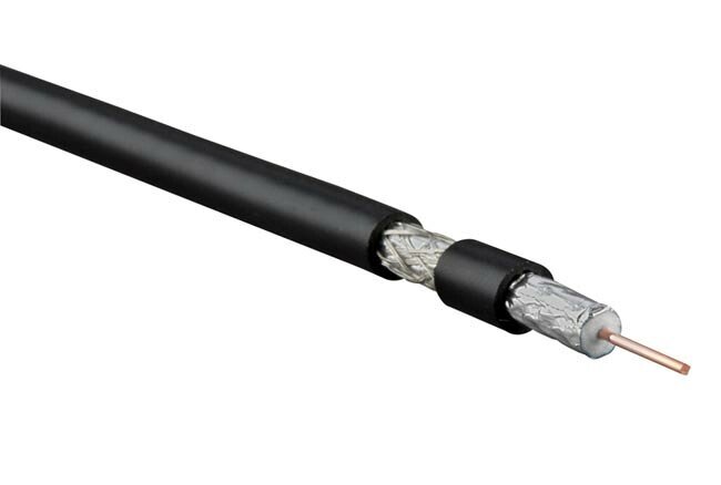 Hyperline COAX-RG6-LSZH-500 Кабель коаксиальный RG-6, 75 Ом (ТВ, SAT, CATV), жила - 18 AWG, общий диаметр 6.9мм, LSZH от компании MetSnab - фото 1