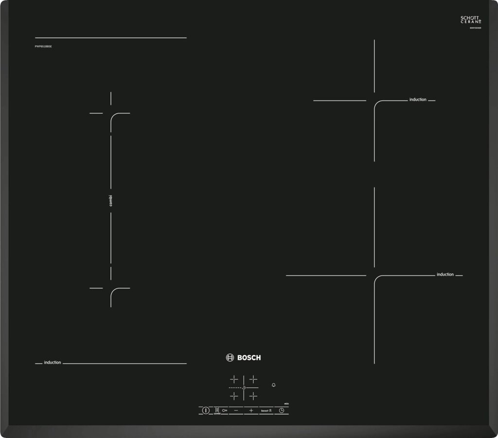 Индукционная варочная панель Bosch PWP651BB5E от компании MetSnab - фото 1