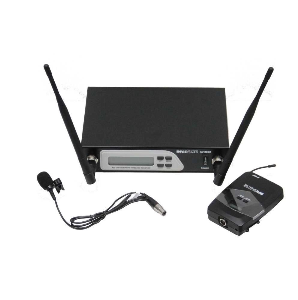 INVOTONE AV800LV двухантенная радиосистема с петличкой UHF 710-726 МГц, с/ш 90дБ от компании MetSnab - фото 1