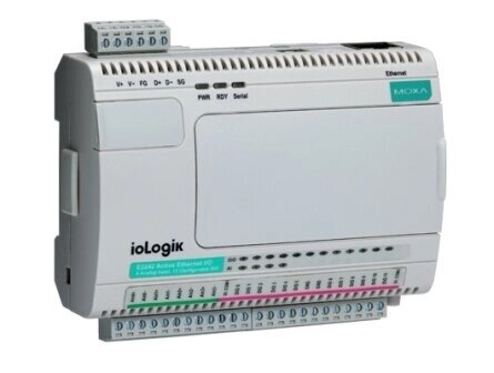 IoLogik E2210 Модуль удаленного дискретного ввода/вывода, 12DI, 8DO, интерфейс Ethernet (поддержка Modbus/TCP) MOXA от компании MetSnab - фото 1