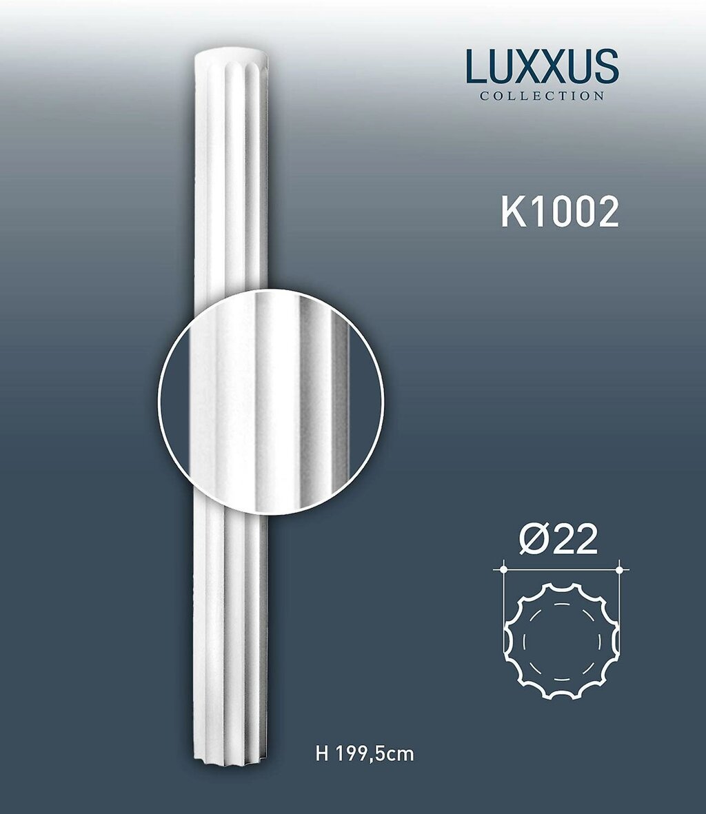 K1002 колонна из полиуретана Orac Luxxus Orac Decor 1 штука от компании MetSnab - фото 1