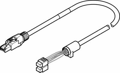 Кабель кодирующего устройства Festo NEBM-T1G8-E-10-N-R3G8 от компании MetSnab - фото 1