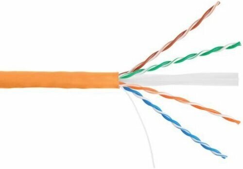 Кабель NikoMax NKL 4140C-OR U/UTP 4 пары, Кат. 6, внутренний, LSZH нг (В)-HFLTx, 23 AWG, одножильный, 250МГц, от компании MetSnab - фото 1