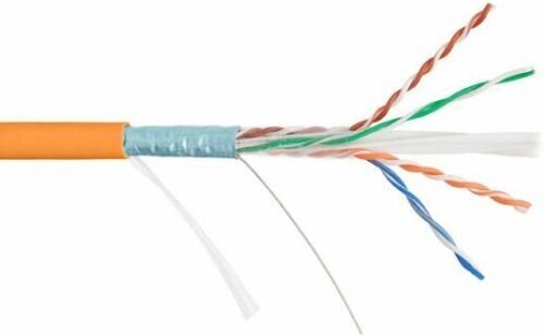 Кабель NikoMax NKL 4240C-OR F/UTP 4 пары, Кат. 6, внутренний, LSZH нг (В)-HFLTx, 23 AWG, одножильный, 250МГц, от компании MetSnab - фото 1