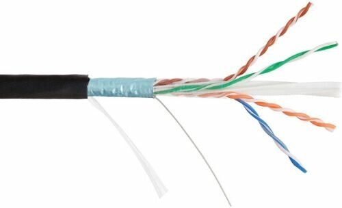 Кабель NikoMax NKL 4740B-BK F/UTP 4 пары, Кат. 6, внешний, PE -60C, 23 AWG, одножильный, 250МГц, черный, 305м от компании MetSnab - фото 1