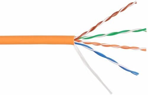 Кабель NikoMax NKL 9100C-OR U/UTP 4 пары, Кат. 5e, внутренний, LSZH нг (В)-HFLTx, 24 AWG, одножильный, 100МГц, от компании MetSnab - фото 1