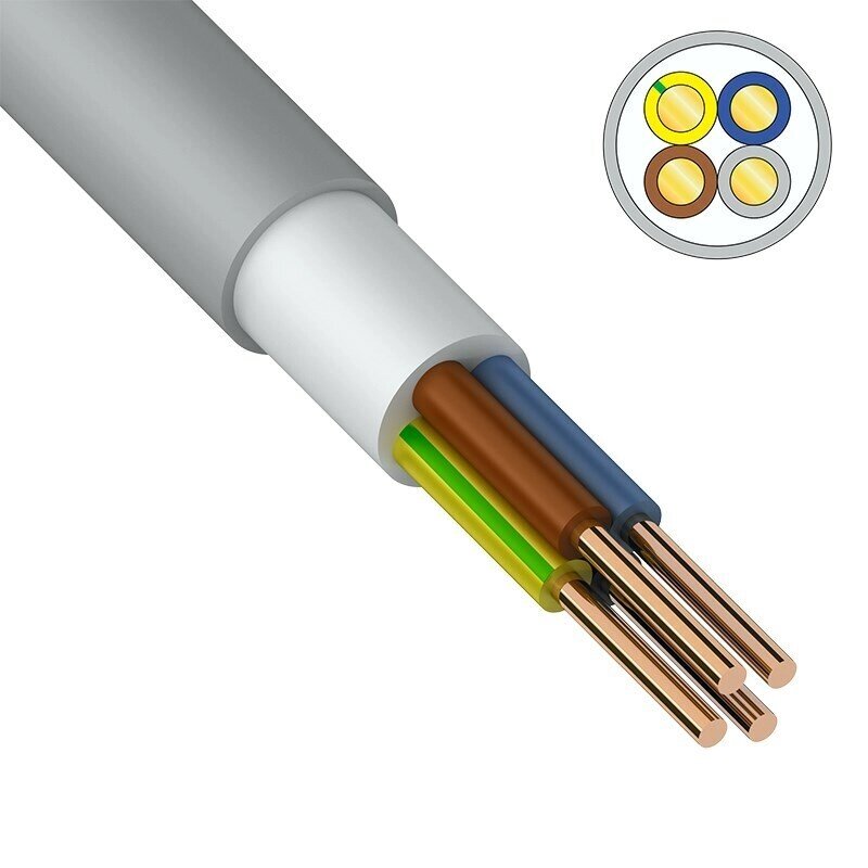 Кабель силовой медный NUM-J 4x2,5 мм², Rexant, ГОСТ {01-8709} (100 м.) от компании MetSnab - фото 1