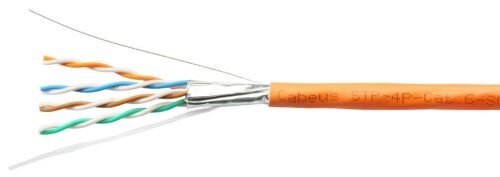 Кабель витая пара FTP 6а кат. 4 пары Cabeus STP-4P-Cat. 6a-SOLID-IN-LSZH (305м)0,57мм (23 AWG), одножильный (solid), от компании MetSnab - фото 1