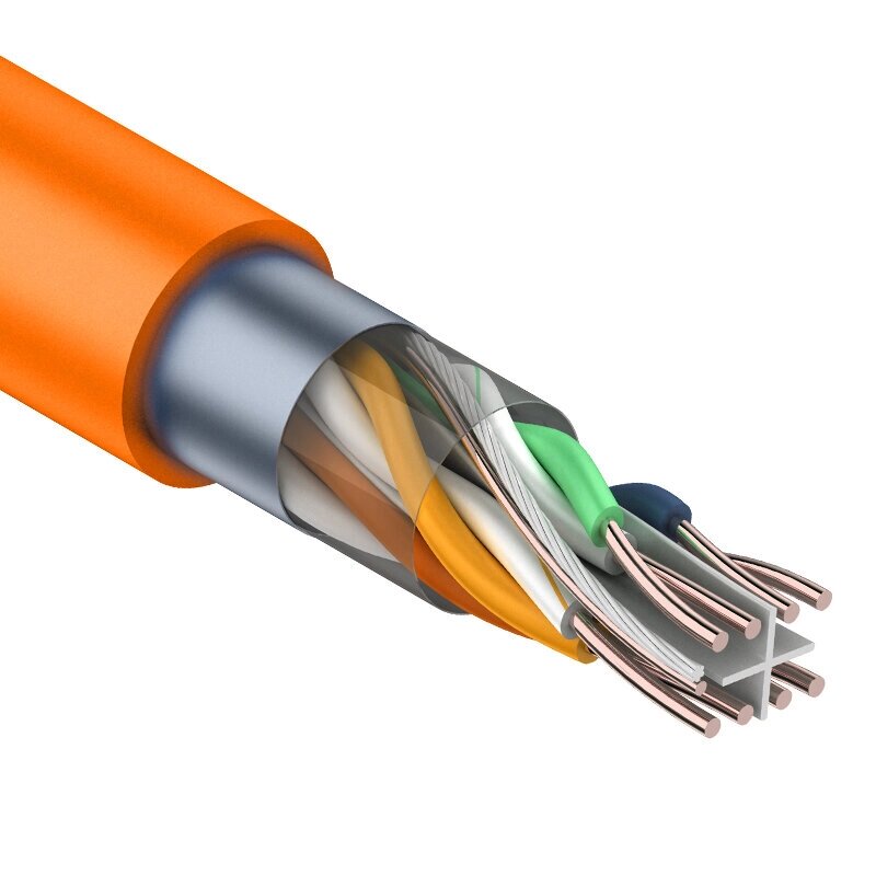 Кабель витая пара REXANT FTP 4PR 23AWG, CAT6 нг (А)-HF, (бухта 305 м) от компании MetSnab - фото 1