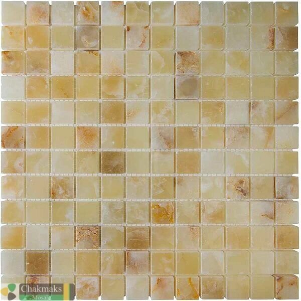 Каменная мозаика Chakmaks Anatolian Stone 23X23 Мозаика из оникса 23х23*10 мм LIGHT HONEY ONYX (м2) от компании MetSnab - фото 1