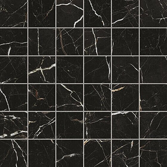 Керамическая мозаика под мрамор Атлас Конкорд Allure Мозаика Керамогранит Imperial Black Mosaic Lap Империал Блек от компании MetSnab - фото 1