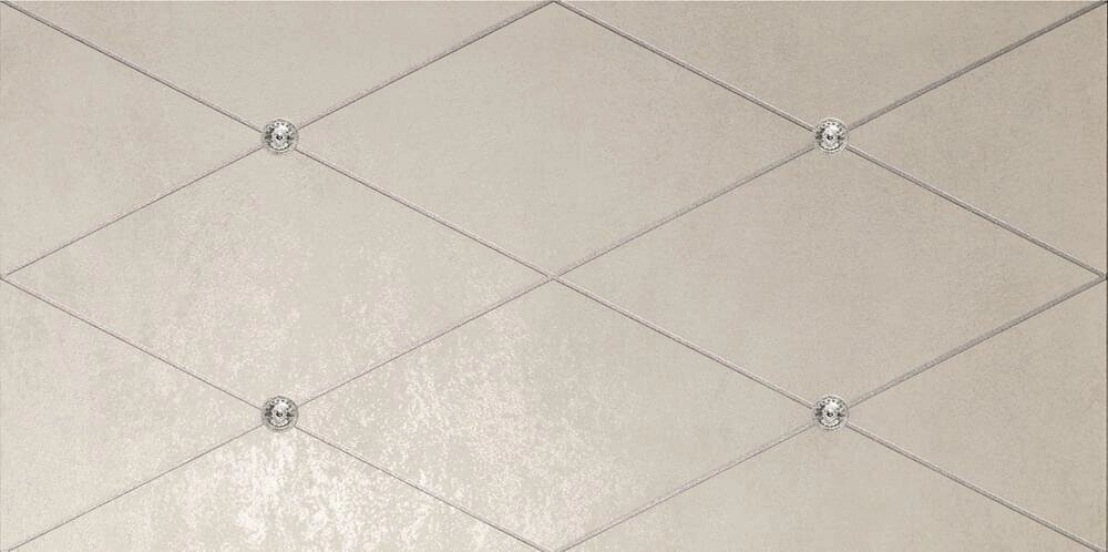 Керамическая плитка Petracers Ad Maiora Rhombus Fregio Swarovsky Platino Beige 50x100 от компании MetSnab - фото 1