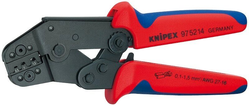 Клещи зажимные для опрессовки, укороченная конструкция KNIPEX 97 52 14 KN-975214 от компании MetSnab - фото 1