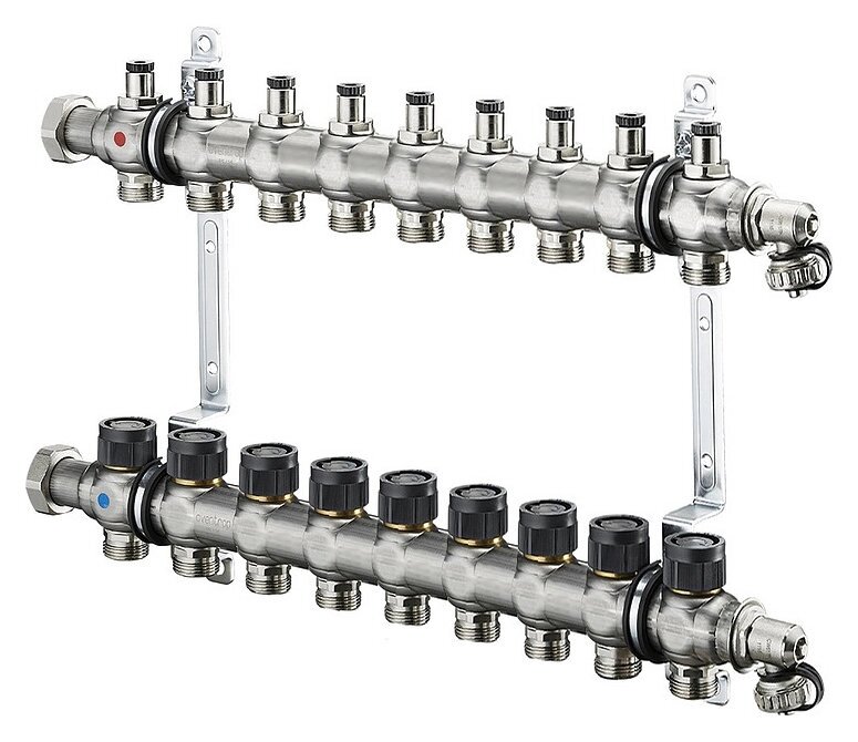 Коллектор распределительный Oventrop Multidis SF 1 на 9 контуров, с регулирующими вставками 1405559quot; от компании MetSnab - фото 1
