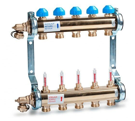 Коллекторная группа Watts HKV/T-7 с расходомерами от компании MetSnab - фото 1