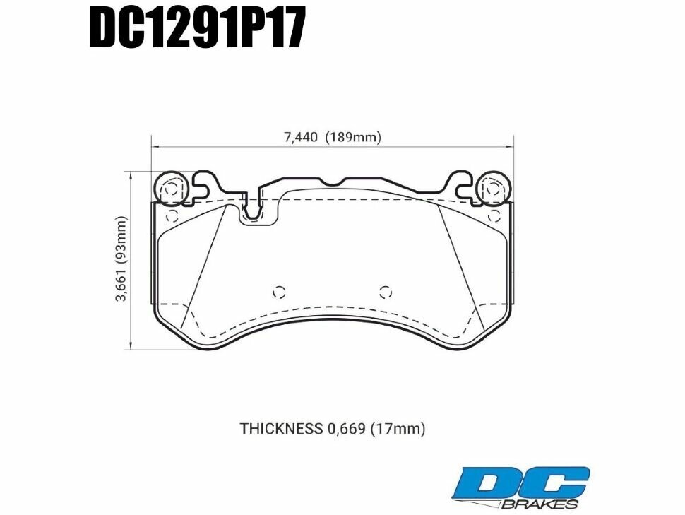 Колодки тормозные DC1291P17 DC Brakes Street STR. S+, перед. AUDI RS6 MK3 4F; RS7 4GA, от компании MetSnab - фото 1