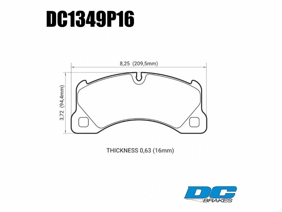 Колодки тормозные DC1349P16 DC brakes STR. S+, перед PORSCHE CAYENNE 9PA; PANAMERA 970; TOUAREG 7LA от компании MetSnab - фото 1