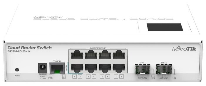 Коммутатор MikroTik Cloud Router Switch CRS210-8G-2S+IN от компании MetSnab - фото 1