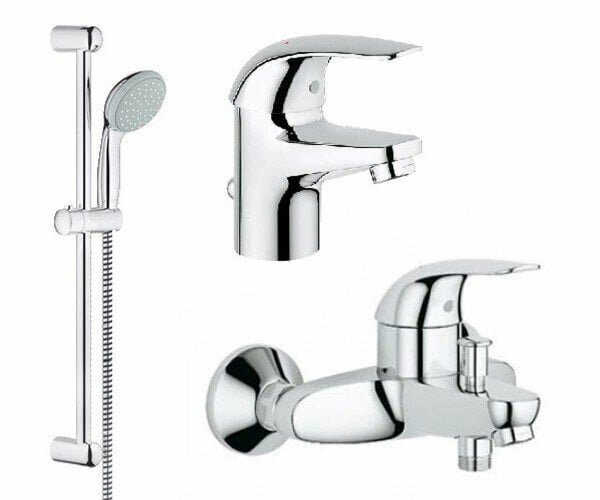 Комплект для ванной комнаты Grohe Euroeco 118464 от компании MetSnab - фото 1