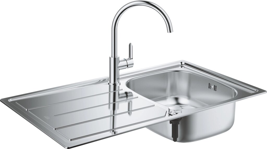 Комплект Grohe Bau 31562SD0 Мойка кухонная K200 31552SD0 + Смеситель BauEdge 31367000 для кухонной мойки от компании MetSnab - фото 1