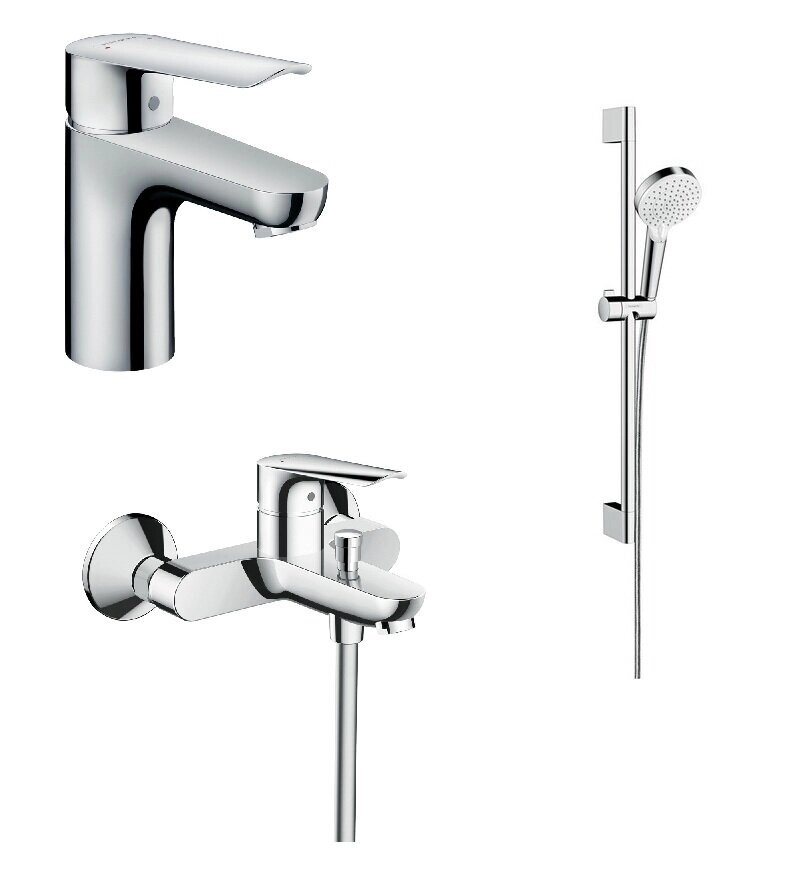 Комплект смесителей Hansgrohe Logis E 70 (a), 71177000+71415000+26532400 хром от компании MetSnab - фото 1