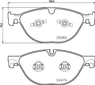 Комплект тормозных колодок Brembo P36029 от компании MetSnab - фото 1