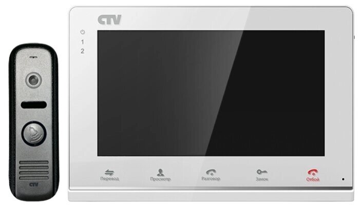 Комплектная дверная станция (домофон) CTV CTV-DP2700IP черный (дверная станция) белый (домофон) от компании MetSnab - фото 1