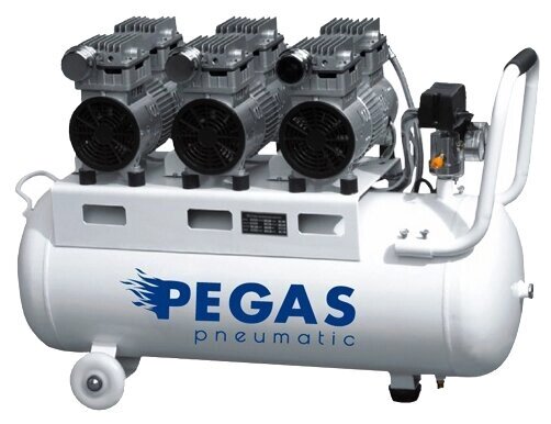 Компрессор безмасляный Pegas PG-2400, 90 л, 2.25 кВт от компании MetSnab - фото 1