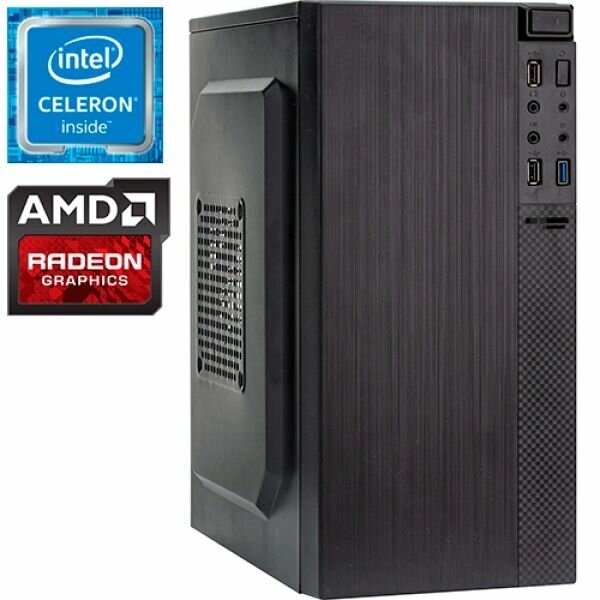 Компьютер PRO-0102050 Intel Celeron G3900 2800МГц, Intel H110, 4Гб DDR4, SSD 120Гб, AMD Radeon RX 550 2Гб, 450Вт, от компании MetSnab - фото 1