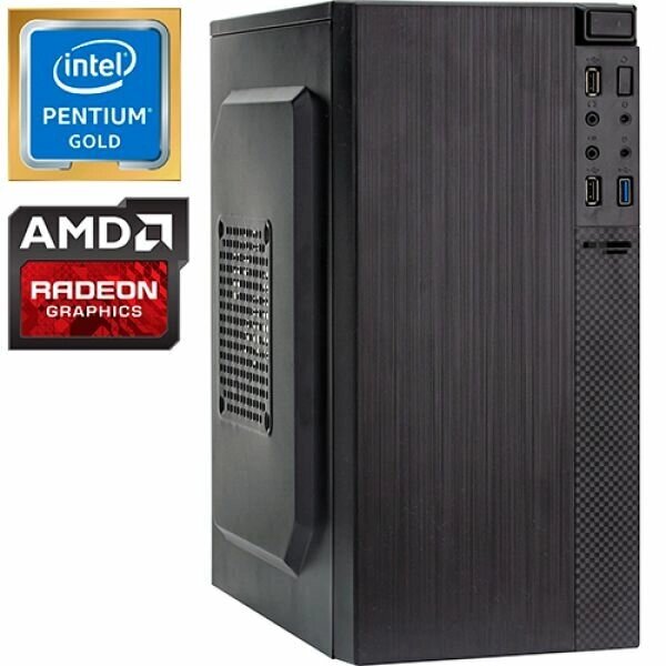 Компьютер PRO-0587270 Intel Pentium Gold G5400 3700МГц, Intel H310, 4Гб DDR4 2400МГц, SSD 120Гб, AMD Radeon RX 550 4Гб, от компании MetSnab - фото 1