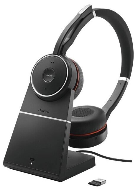 Компьютерная гарнитура Jabra EVOLVE 65 UC Stereo +charging stand от компании MetSnab - фото 1