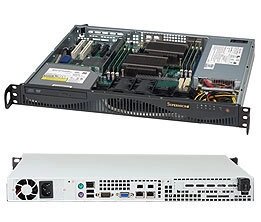 Корпус серверный 1U Supermicro CSE-512F-350B (2x3.5quot; Internal Bays, DVD-opt., 12quot;x10quot; ATX, 1xFH, 350W Gold, от компании MetSnab - фото 1