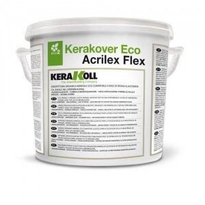 Краска Kerakoll Kerakover Eco Acrilex Flex на основе эластомерной смолы, органическая минеральная водная, цвет Белый, от компании MetSnab - фото 1