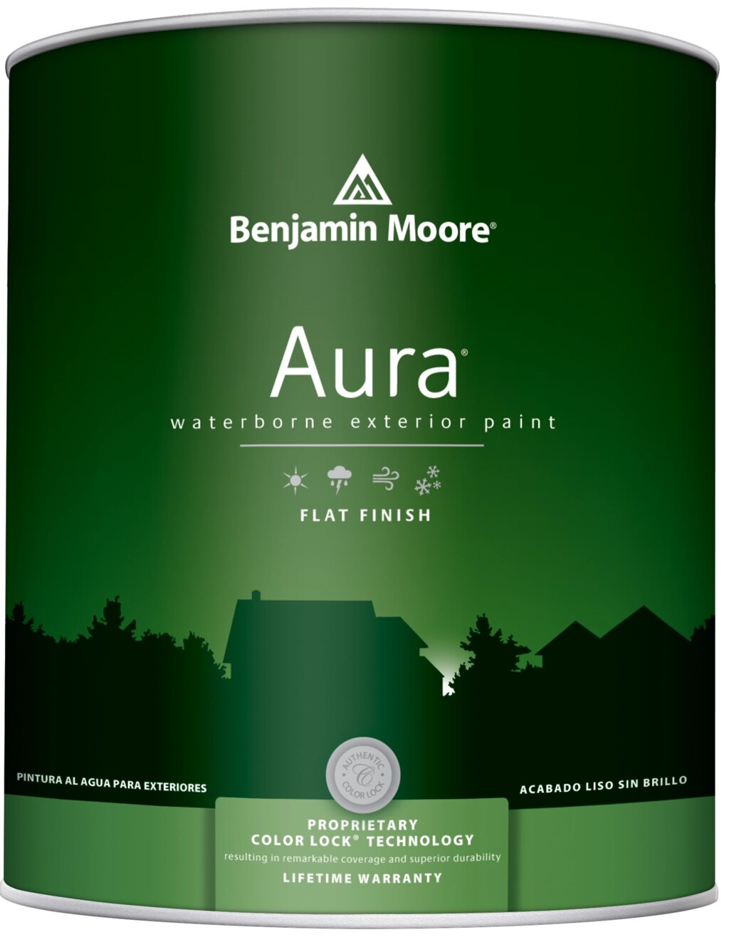 Краска по дереву для наружных работ Benjamin Moore Aura 629 Exterior Paint Flat Finish краска для наружных работ, от компании MetSnab - фото 1