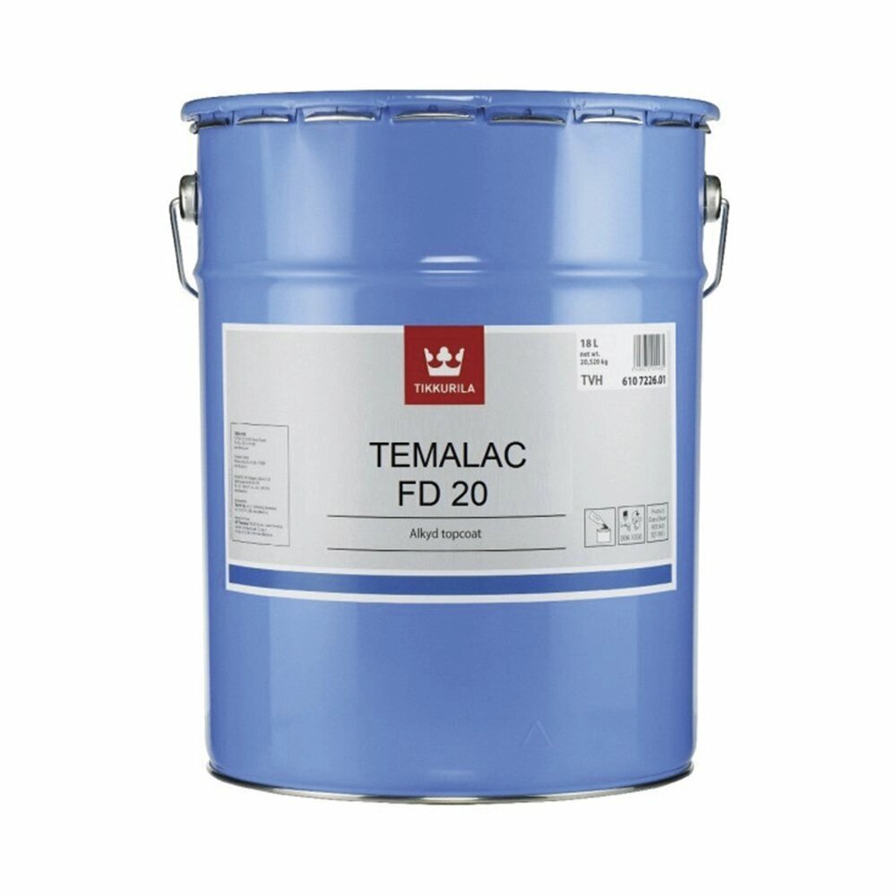 Краска Tikkurila Temalac FD 20 TCH полуматовая 18 л для каркасных, опорных конструкций от компании MetSnab - фото 1