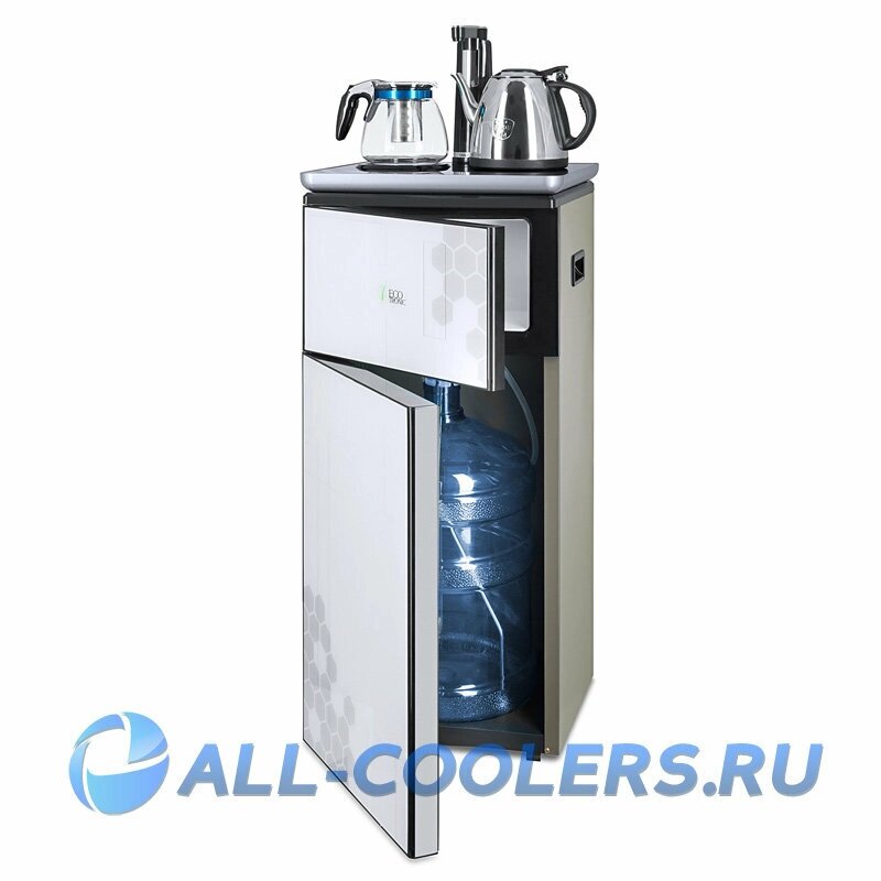 Кулер напольный с нижней загрузкой воды и чайным столиком Тиабар Ecotronic TB1-LE silver от компании MetSnab - фото 1