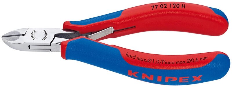 Кусачки боковые для электроники 120 mm Knipex KN-7702120H от компании MetSnab - фото 1