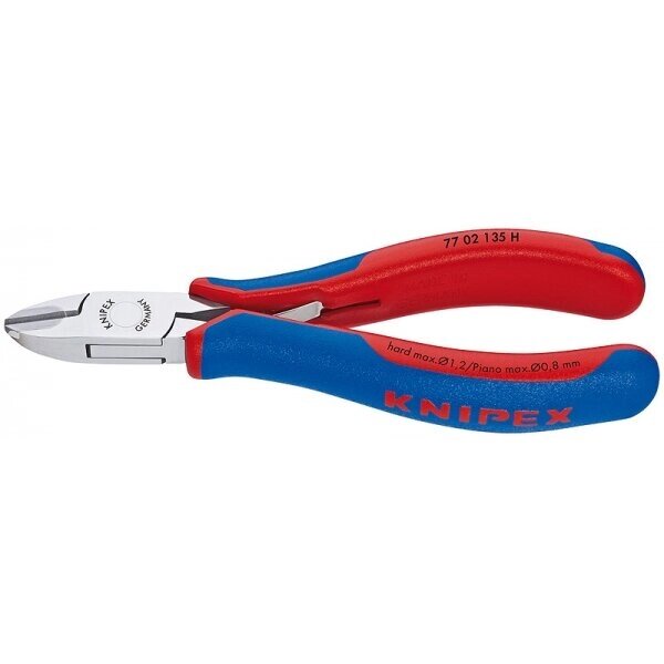 Кусачки боковые для электроники Knipex KN-7702135Н c запрессованным лезвием из твердых сплавов от компании MetSnab - фото 1