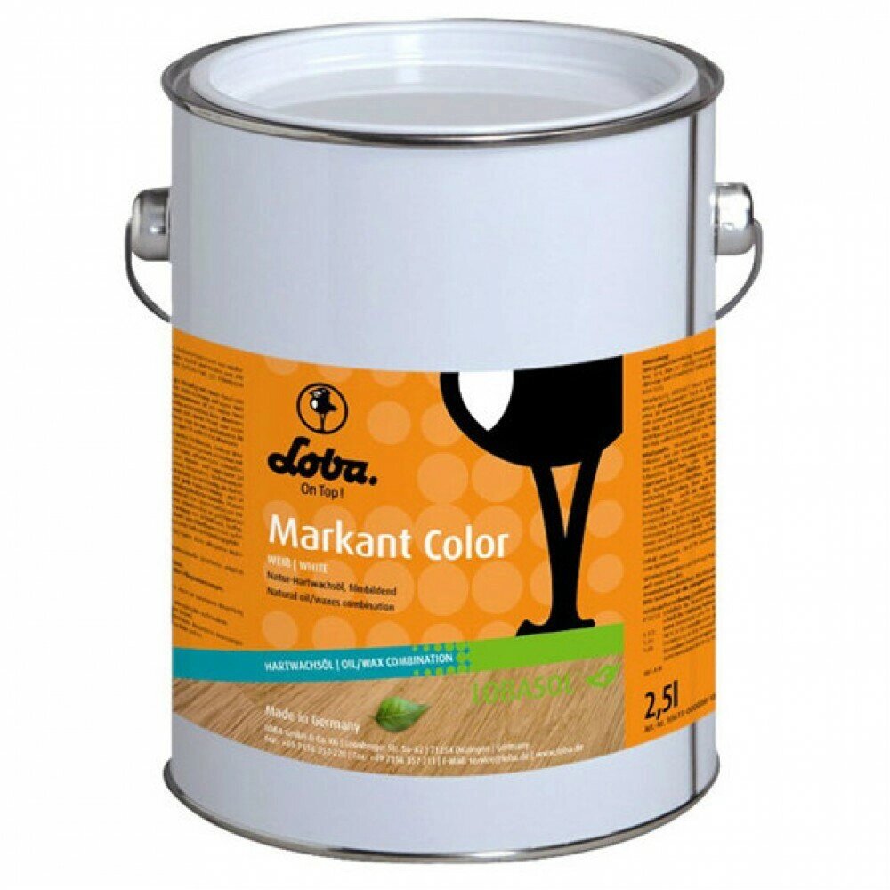 Loba Цветное масло с твердым воском Lobasol Markant Color белый 2,5 л от компании MetSnab - фото 1