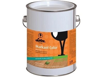 LOBA Масло с воском Loba MarkantColor цветное для внутренних работ (Цвет-Белый MarkantColor Объём-2,5 л.) от компании MetSnab - фото 1