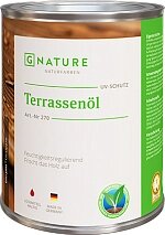 Масло для Террас Gnature Terrassenol 270 10л для Защиты и Ухода за Террасами, Настилами, Причалами, Садовой Мебелью от компании MetSnab - фото 1