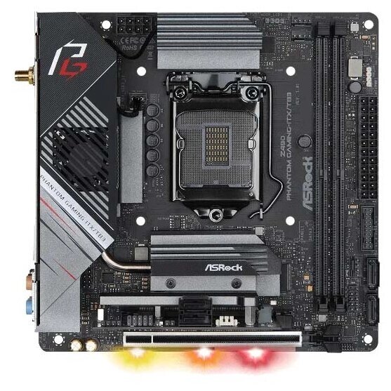 Материнская плата ASRock Z490 PHANTOM GAMING-ITX/TB3 от компании MetSnab - фото 1