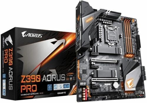 Материнская плата ATX GIGABYTE Z390 AORUS PRO LGA1151, Z390, 4xDDR4(2666), 6xSATA3 6G RAID, 3xM. 2, 3xPCI-E16x, от компании MetSnab - фото 1