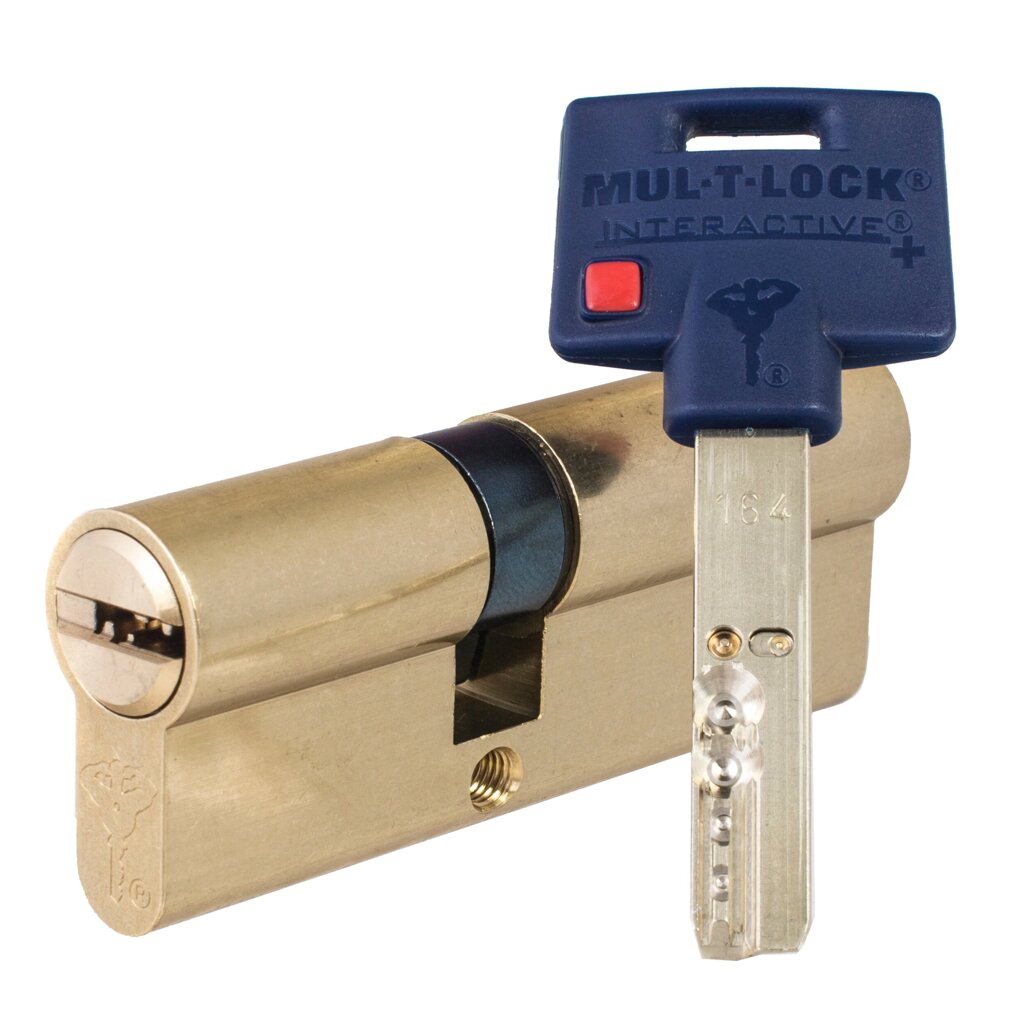 Механизм цилиндровый Mul-T-Lock Interactive+ (35x55) кл/кл Латунь от компании MetSnab - фото 1