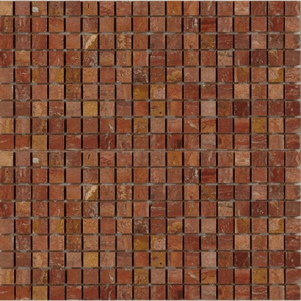 Мозаика Art  Natura Marble Mosaic Red Travertine 30,5x30,5 глянцевая от компании MetSnab - фото 1