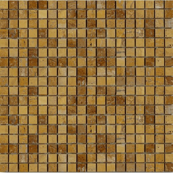 Мозаика Art  Natura Marble Mosaic Travertino Giallo 30,5x30,5 глянцевая от компании MetSnab - фото 1