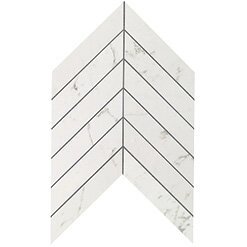 Мозаика Atlas Concorde (италия) Marvel Stone Carrara Pure Chevron Wall 9SCA 250x305 мм (Керамическая плитка для ванной) от компании MetSnab - фото 1