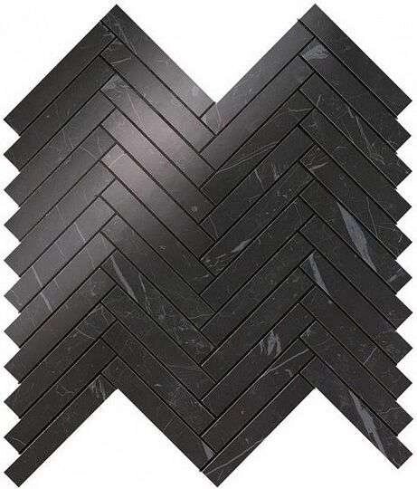 Мозаика Atlas Concorde (италия) Marvel Stone Nero Marquina Herringbone Wall 9SHN 300x305 мм (Керамическая плитка для от компании MetSnab - фото 1