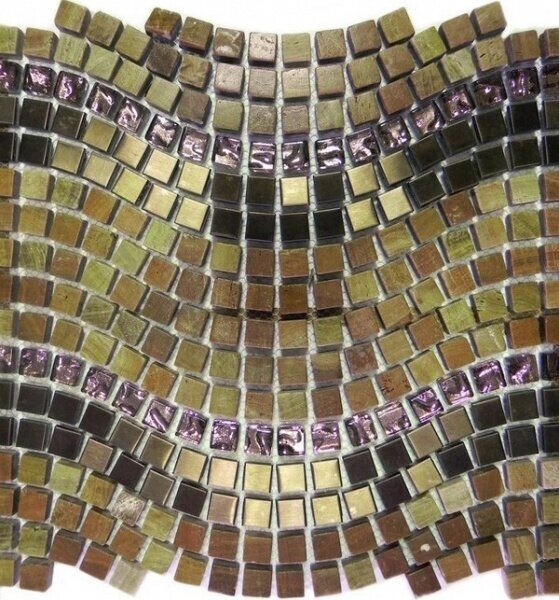 Мозаика Bars Crystal Mosaic Смеси с натуральными камнями Wave Copper PT128-1 298x310 мм (Мозаика) от компании MetSnab - фото 1