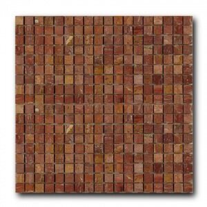 Мозаика из натурального камня ArtNatura Marble Mosaic Red Travertine (плитка 15x15 мм), лист 305x305 мм (0,47 м2/упак.) от компании MetSnab - фото 1